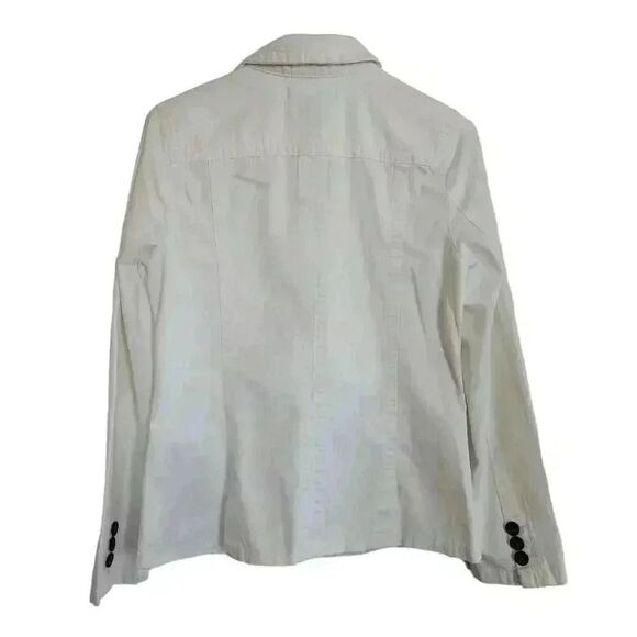 Eddie Bauer Women's Winter White Cotton Blazer Jacket NEW - Picture 10 of 11
